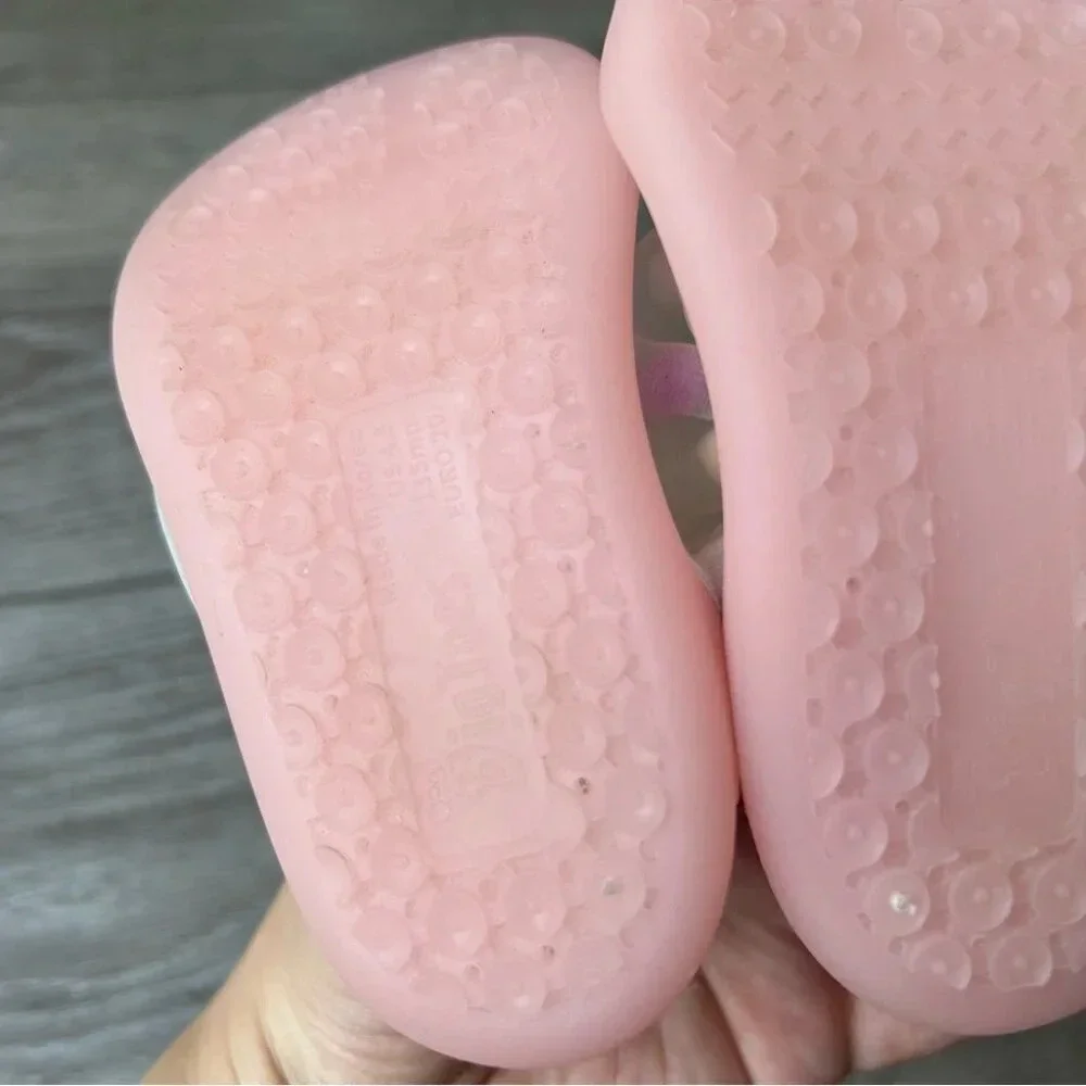 Big Toes Pink Bows NonSlip  Baby Shoe Socks Made in Korea - Picture 6 of 12
